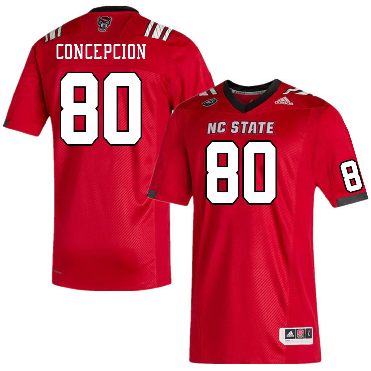 Men #80 Kevin Concepcion North Carolina State Wolfpacks College Football Jerseys Stitched-Red